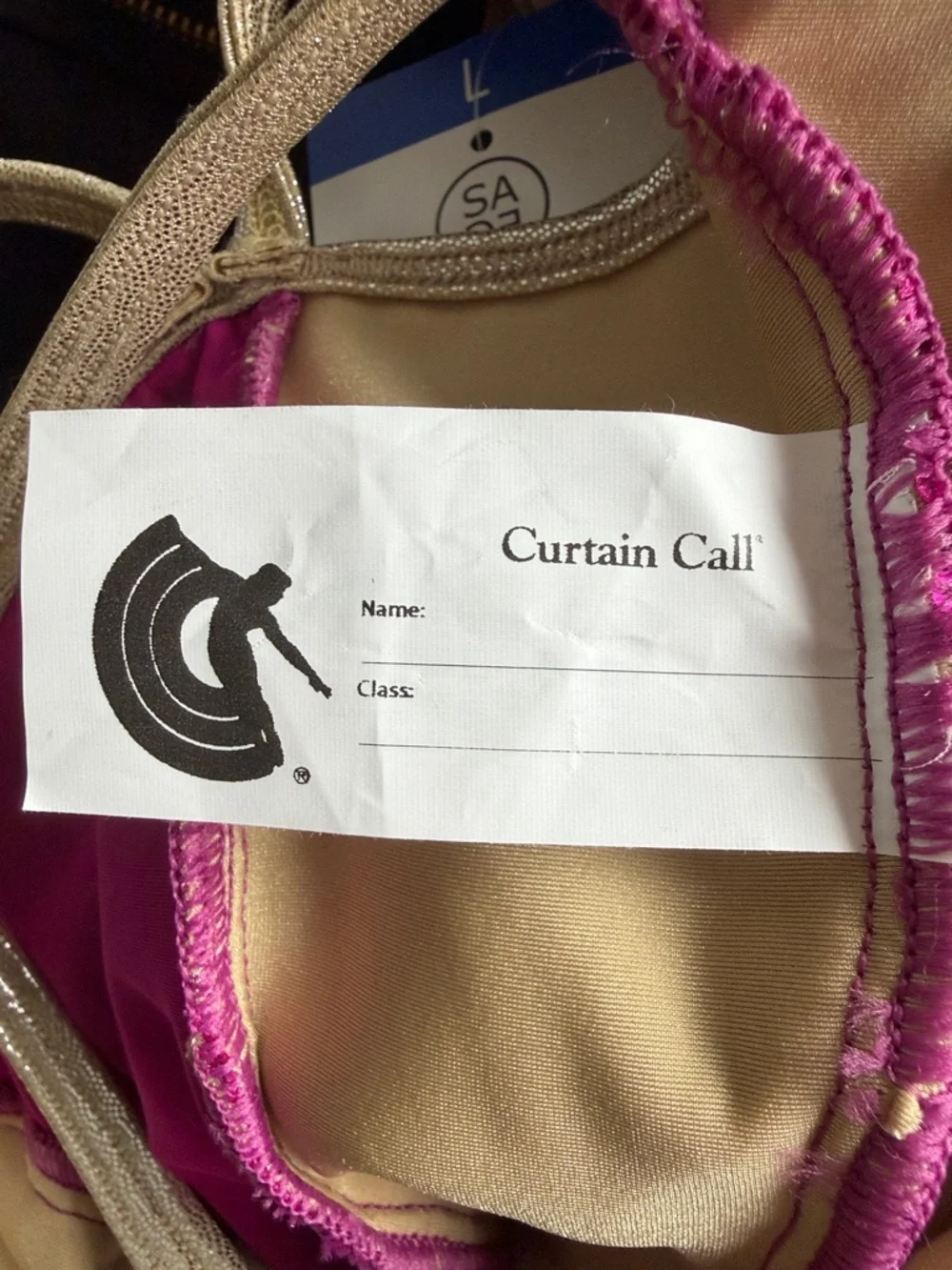 Curtain Call Dance Costume, Jazz Sequin Tap Spandex, sz CLA